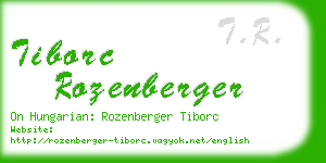 tiborc rozenberger business card